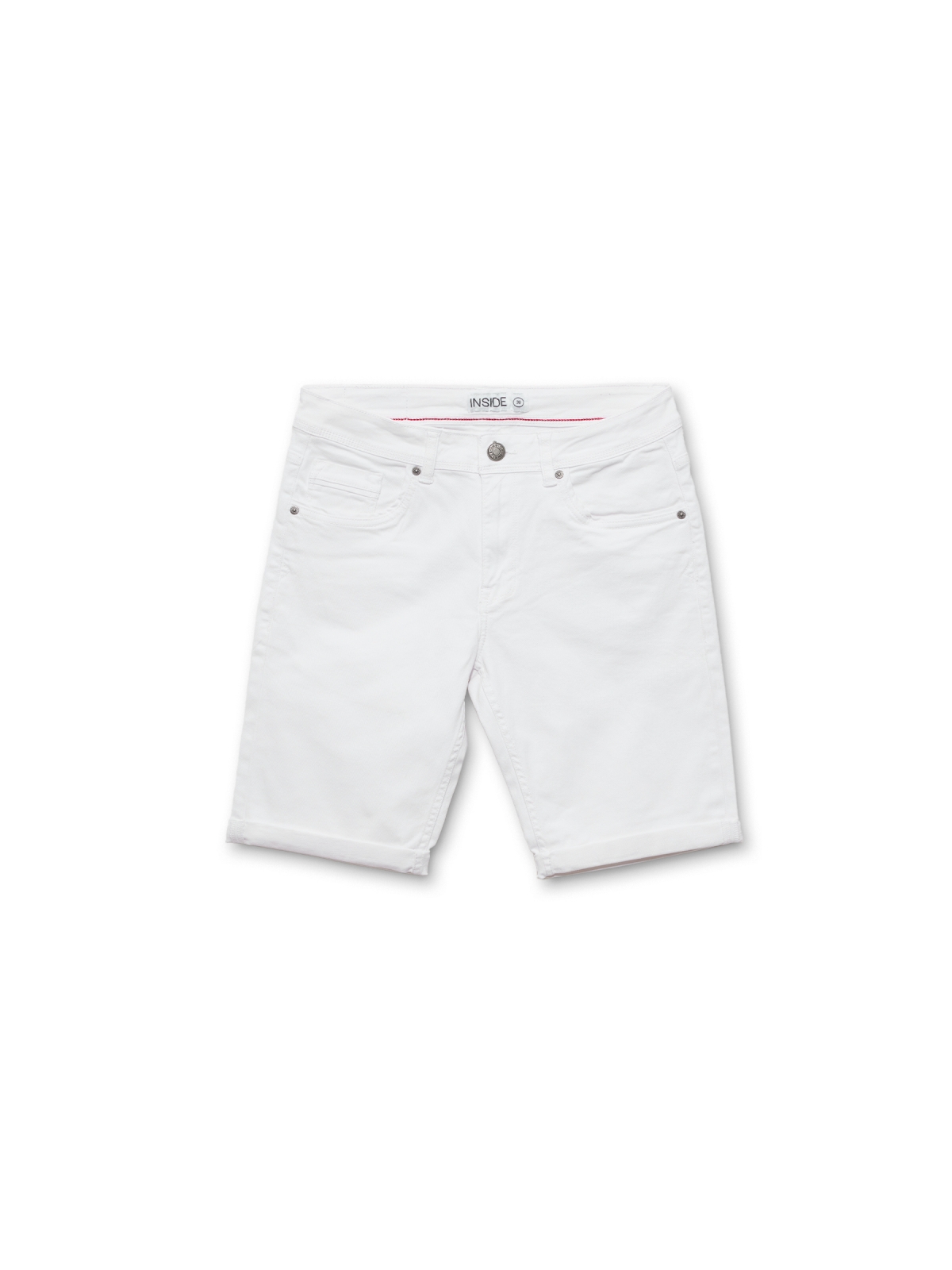 %Pto% Bermuda slim gabardine white front view
