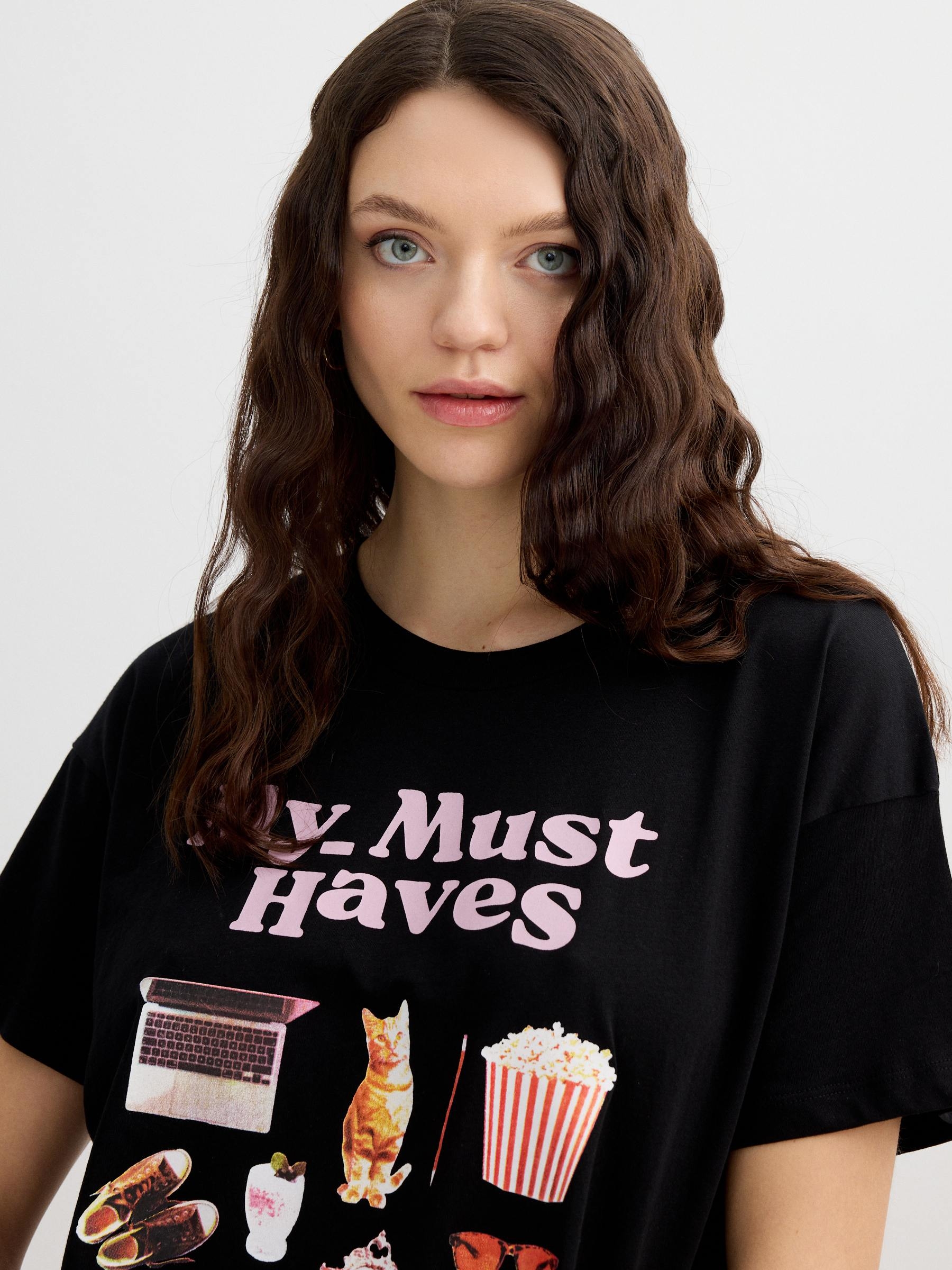 Camiseta gráfica de algodão