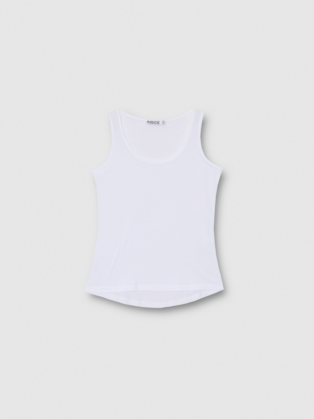%Pto% Basic sleeveless shirt white front view