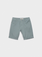 %Pto% Gabardina slim bege Bermuda cinza vista frontal