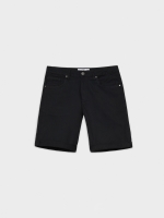 %Pto% Bermuda beige slim gabardina negro vista frontal