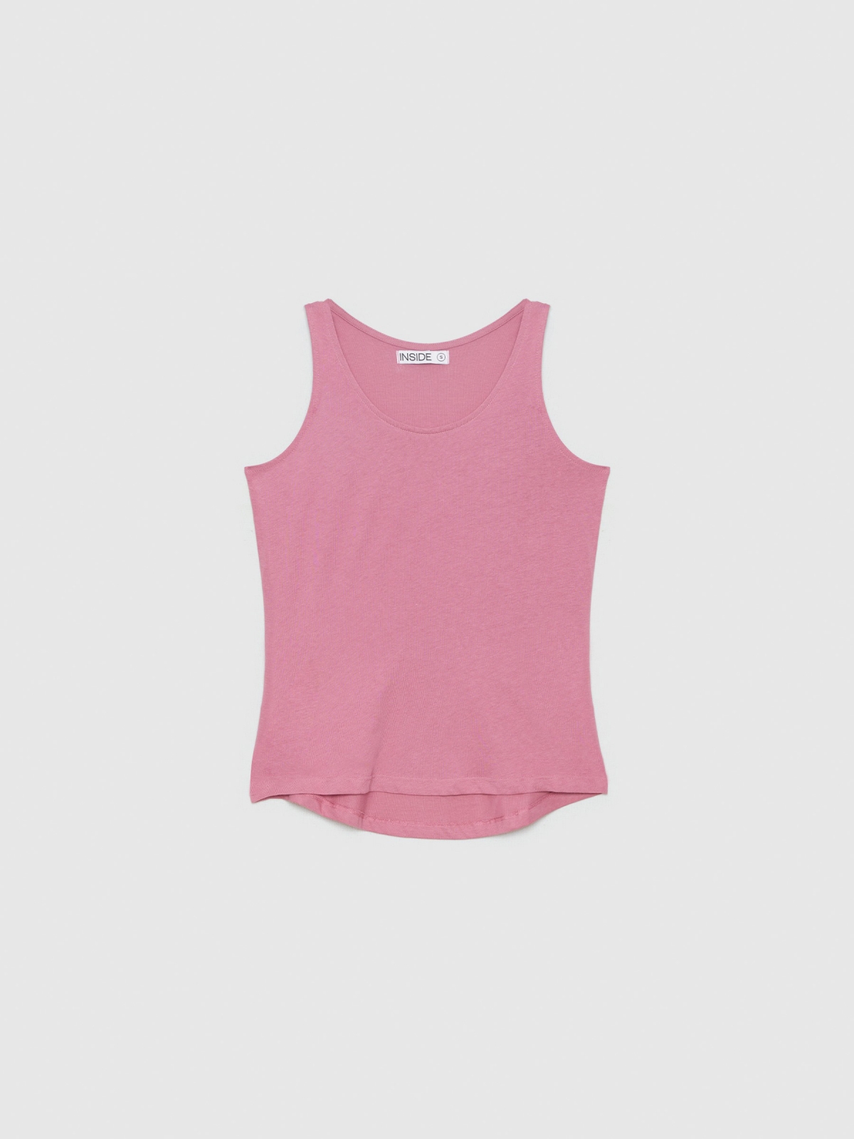 %Pto% Camiseta básica sin mangas malva vista frontal