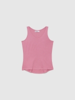 %Pto% Basic sleeveless shirt mauve front view