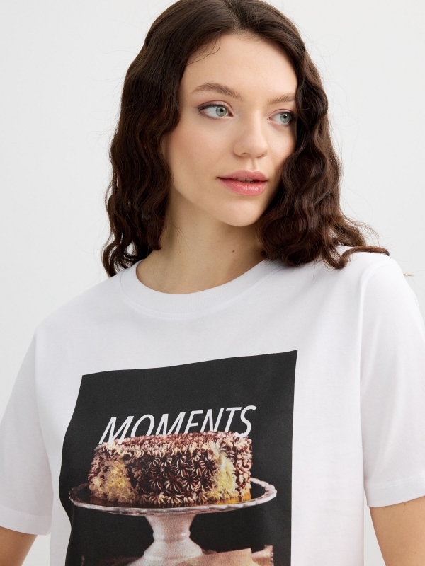 Cotton Moments T-shirt white detail view