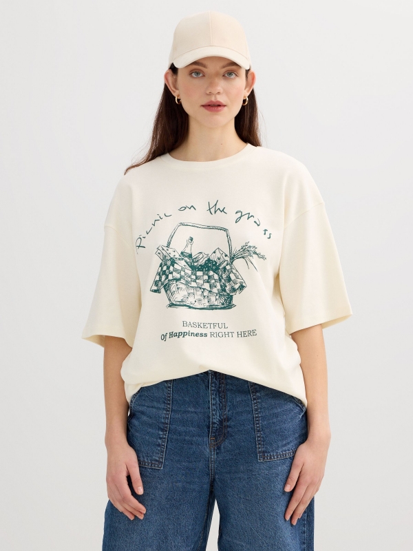 Camiseta Picnic Gráfico Algodón