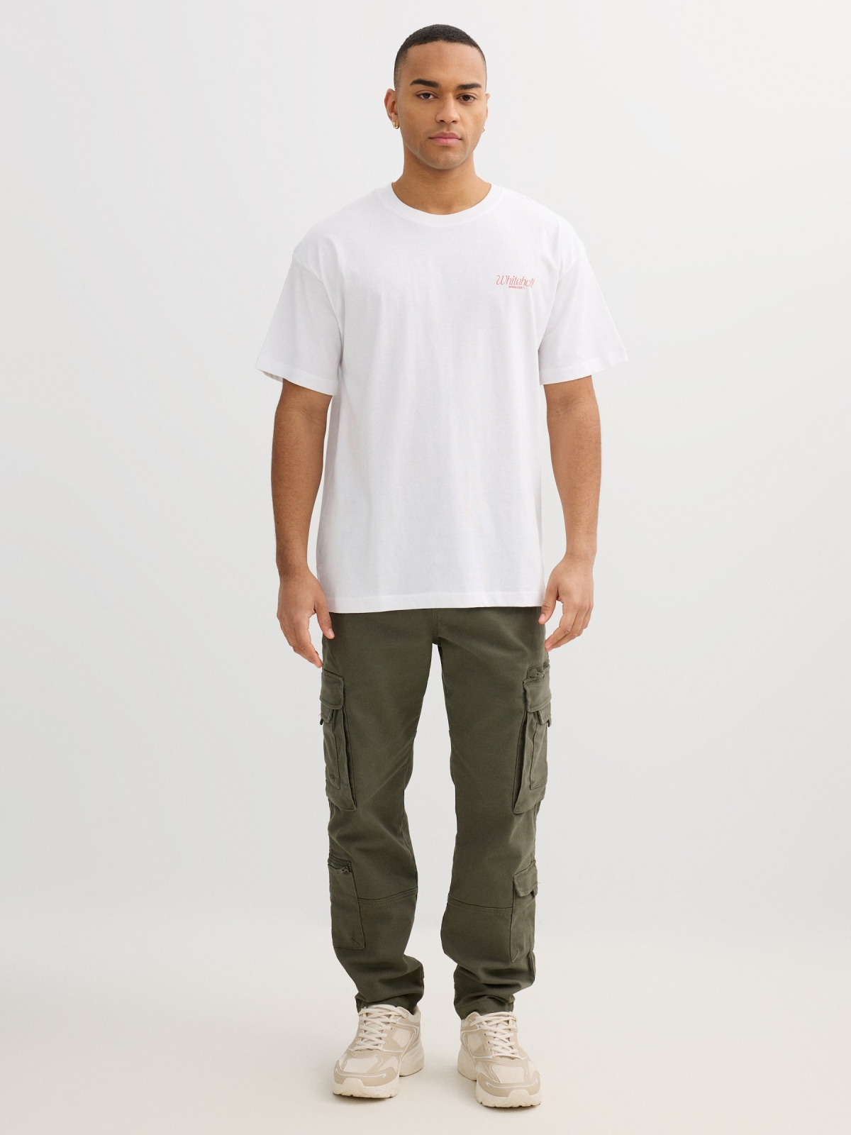 Whitehall white t-shirt white front view