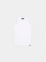 %Pto% Basic ribbed tank top white front view