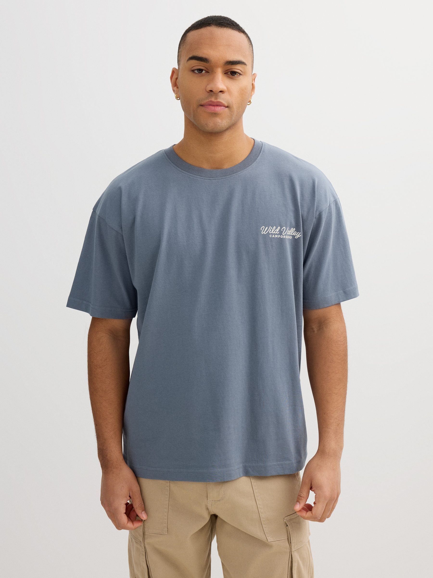 INSIDE Camiseta Wild Walley, Gris, L