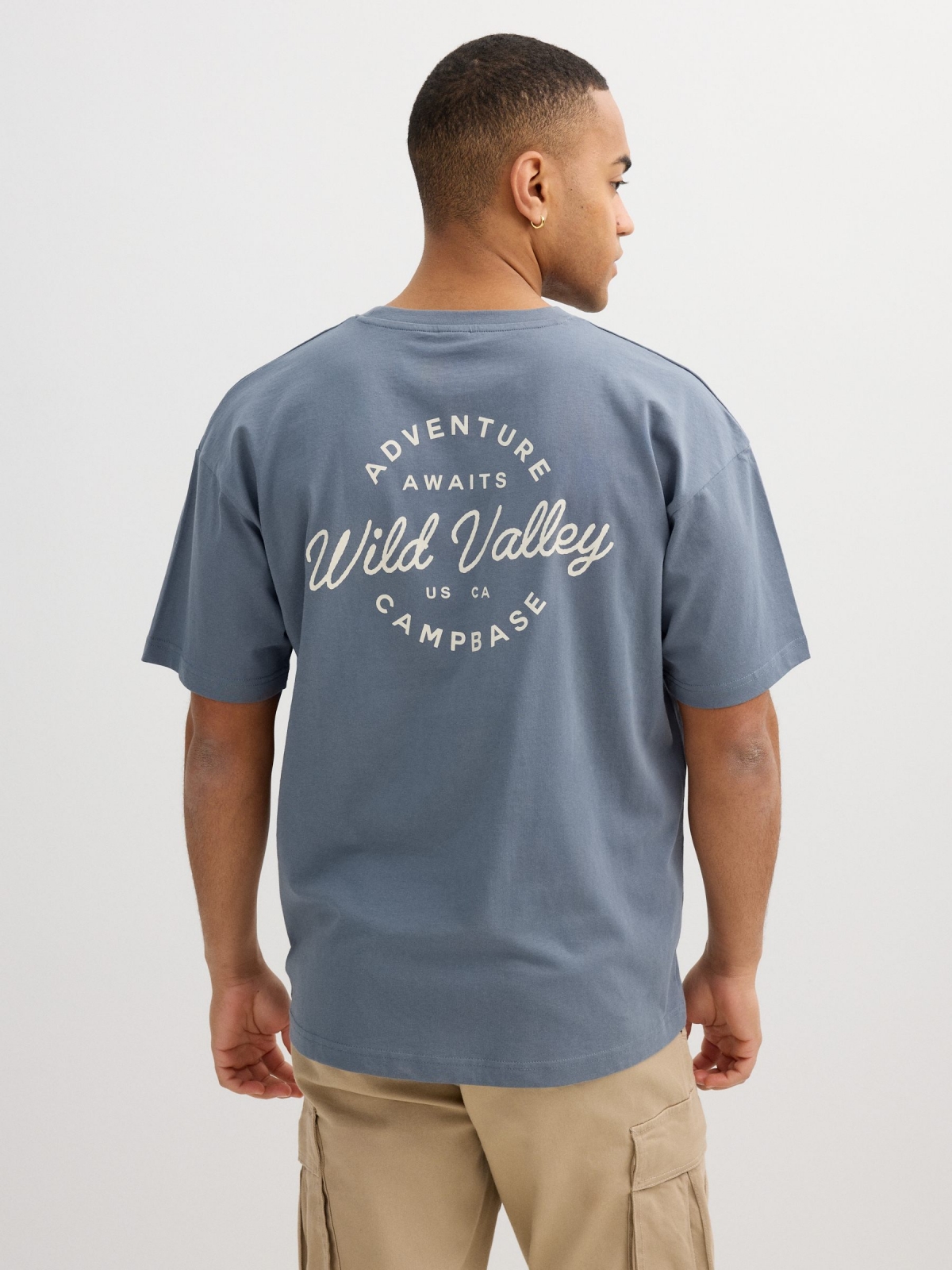 Wild Walley T-shirt grey middle back view