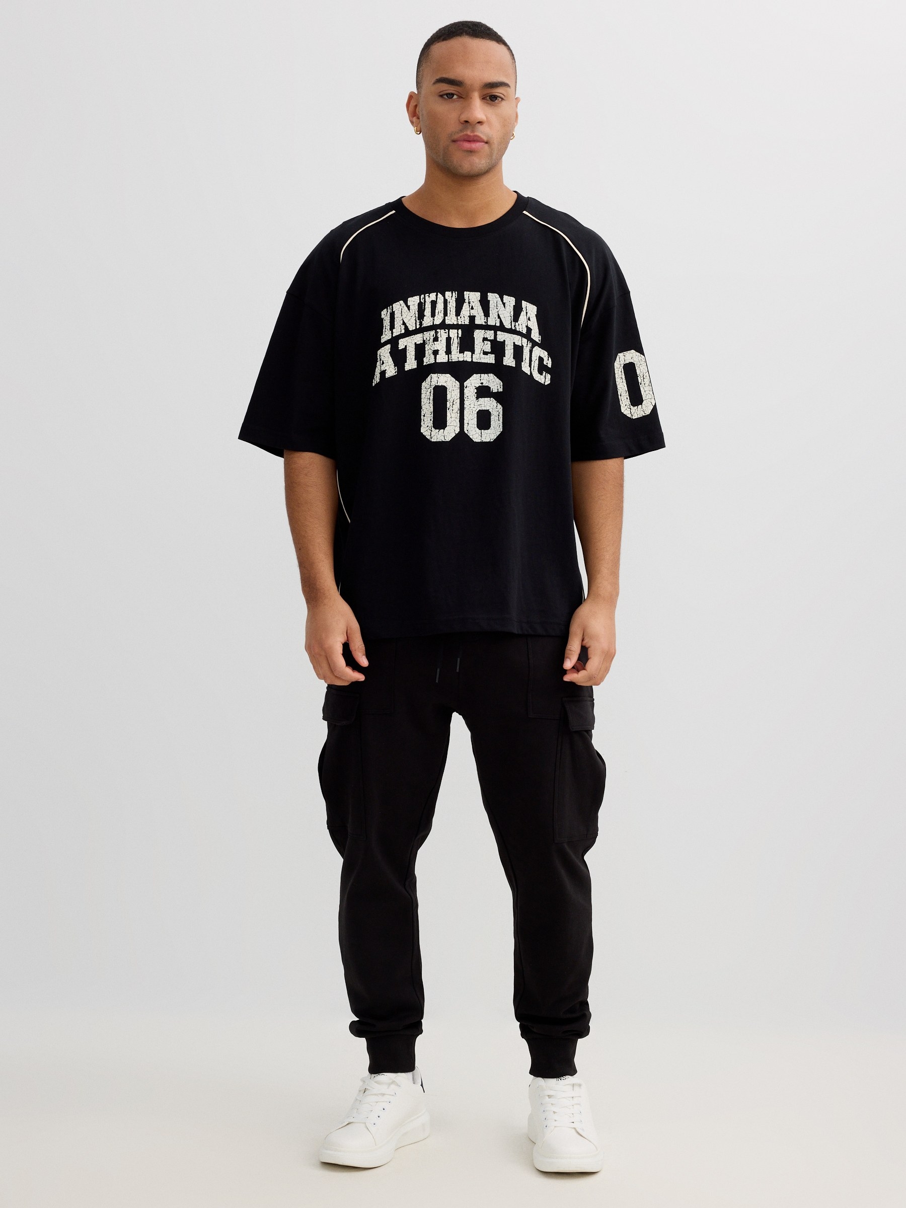 Indiana Athletic 06 T-shirt black middle front view