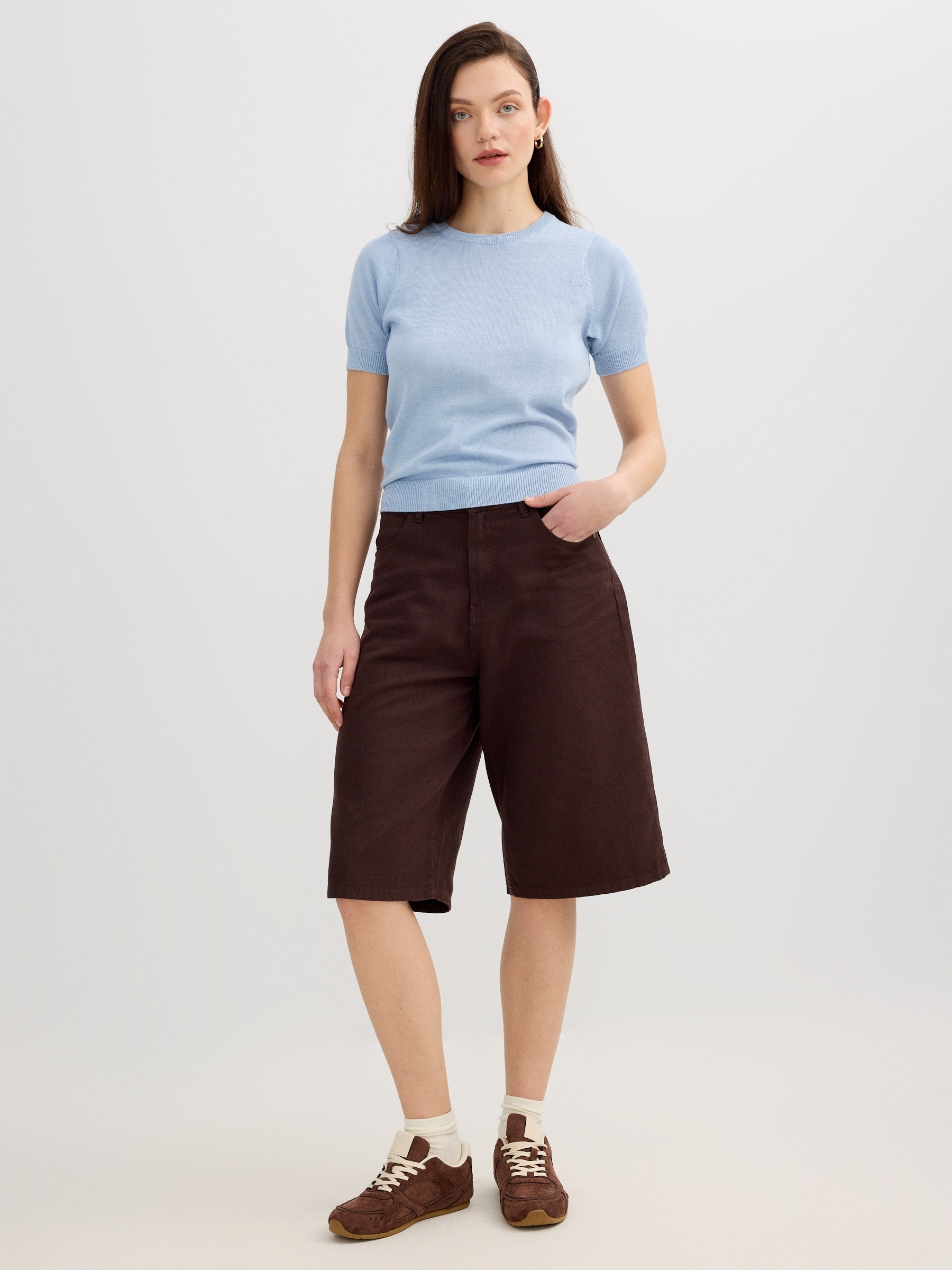 Jersey básico cuello redondo