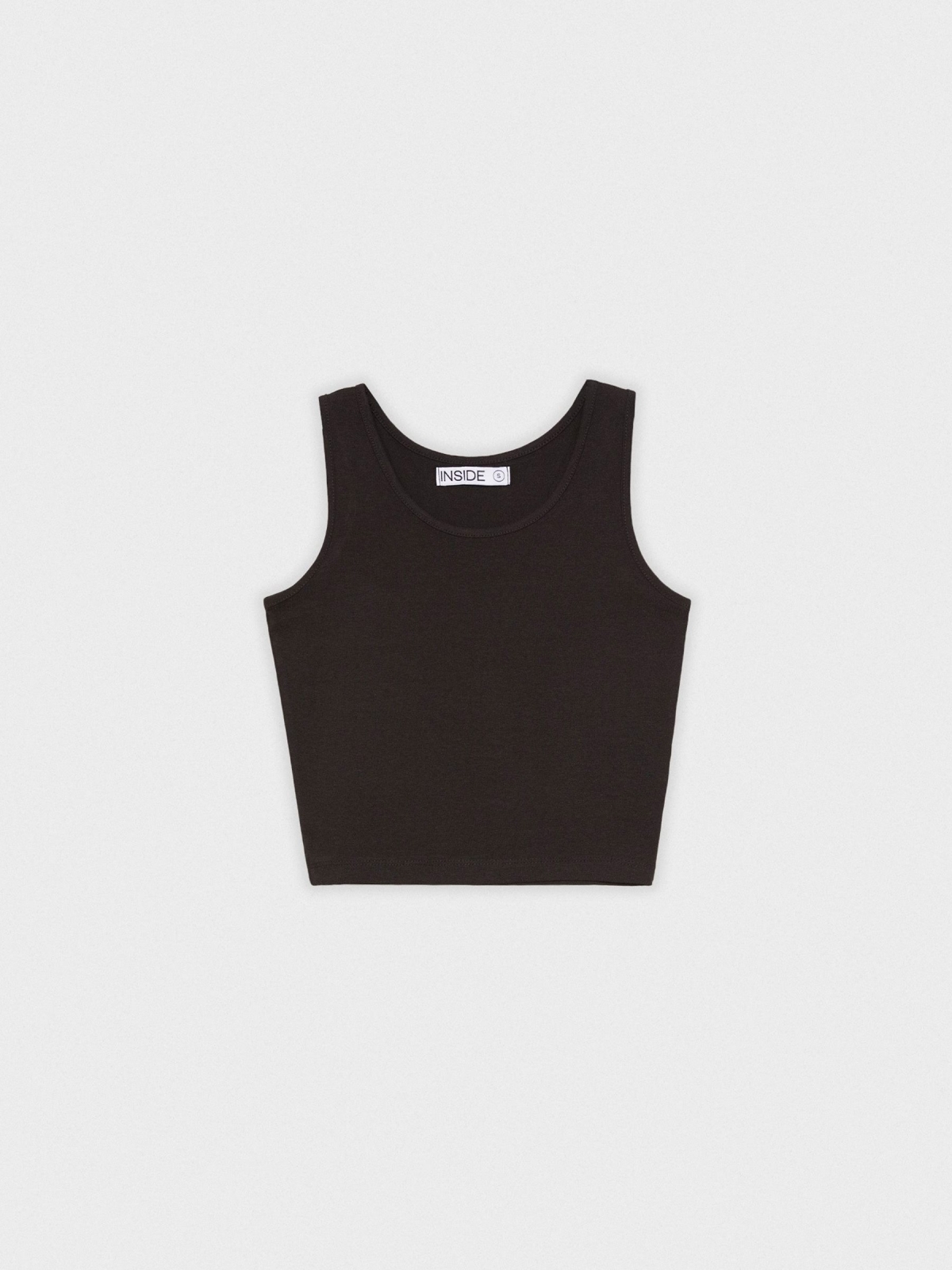 %Pto% Basic sleeveless top black front view