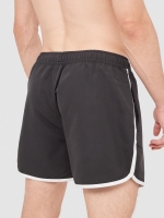 %Pto% Contrast trim short swimsuit black