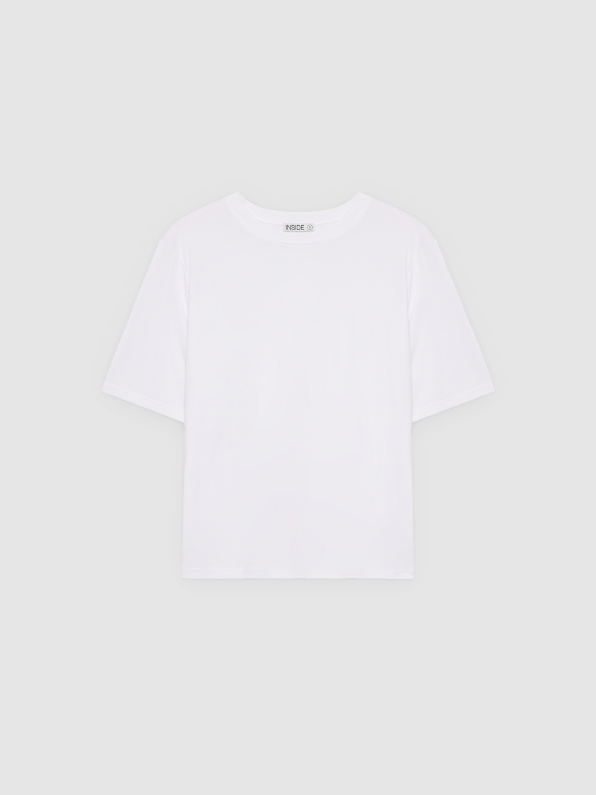 %Pto% Camiseta viscosa oversize blanco vista frontal