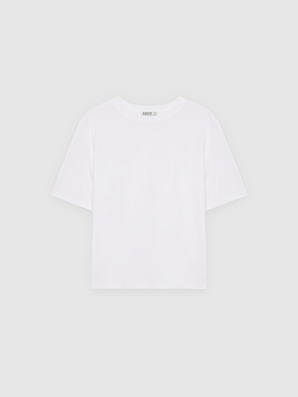  Camiseta viscosa oversize blanco vista frontal