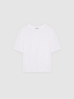 %Pto% Oversized viscose t-shirt white front view