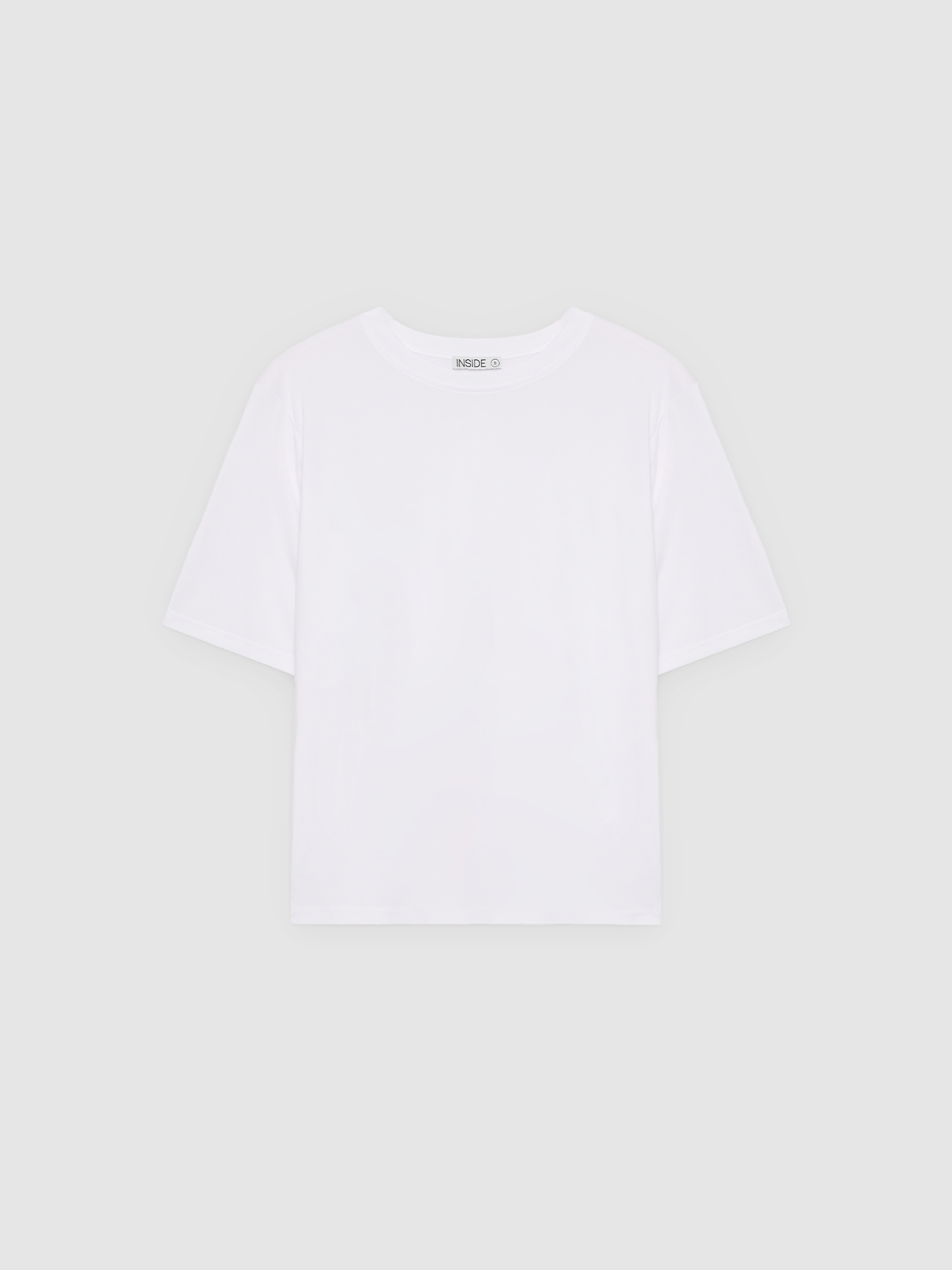 Camiseta viscosa oversize blanco vista media frontal