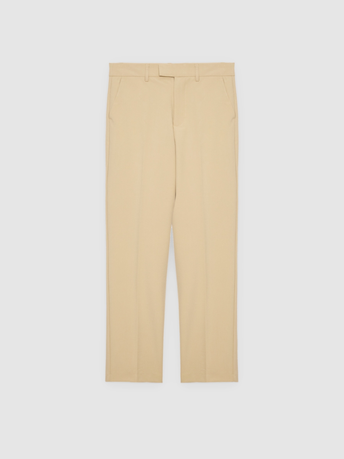 %Pto% Basic tailoring pants ochre front view
