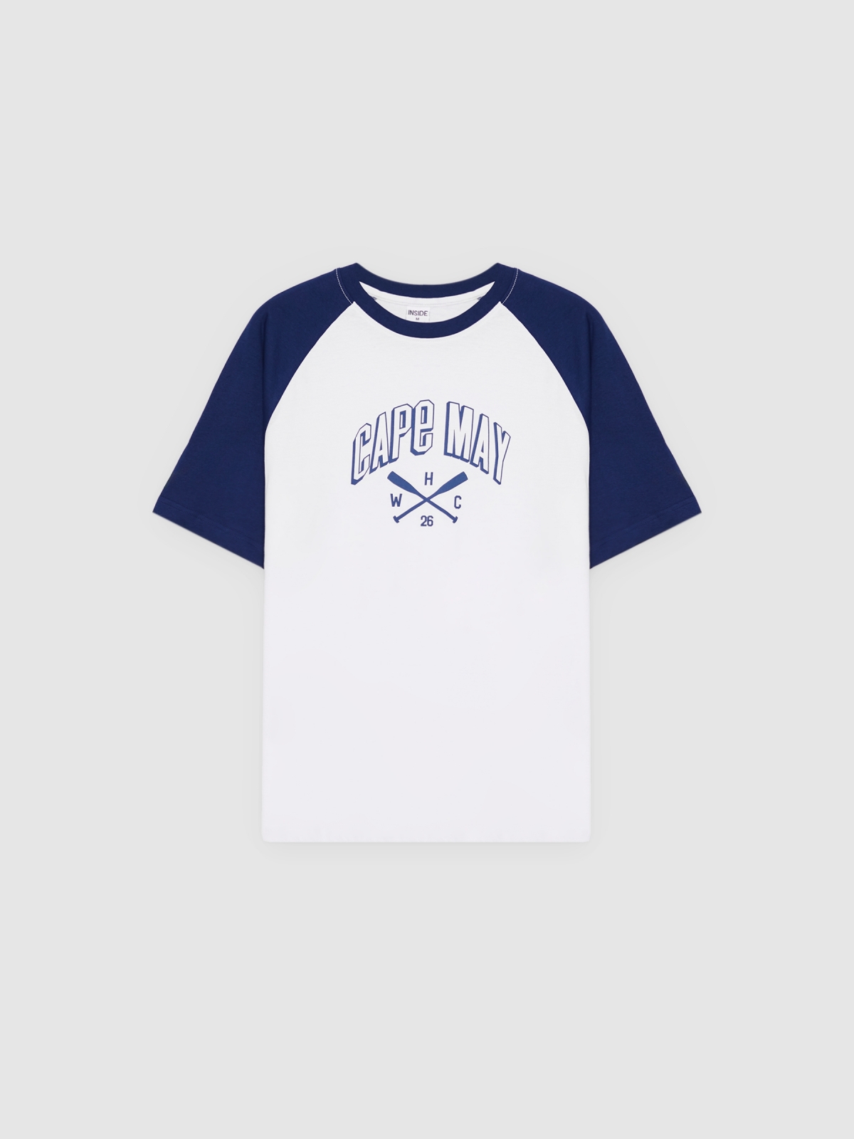 %Pto% Cape May Raglan Sleeve T-shirt white front view