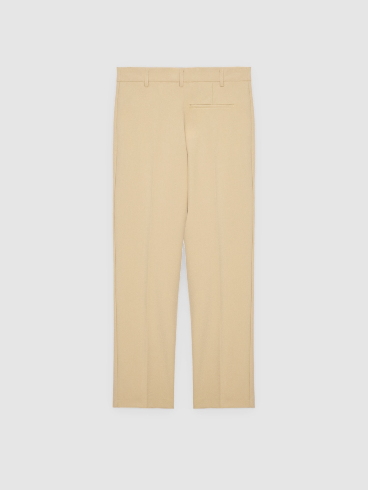 Pantalón tailoring básico ocre vista trasera