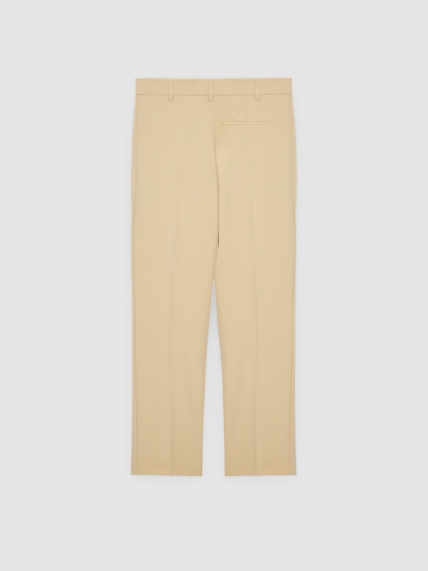 Calça de alfaiataria básica ocre vista traseira