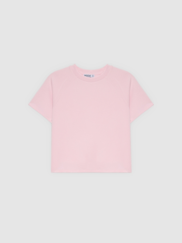 Camiseta modal rosa claro vista frontal