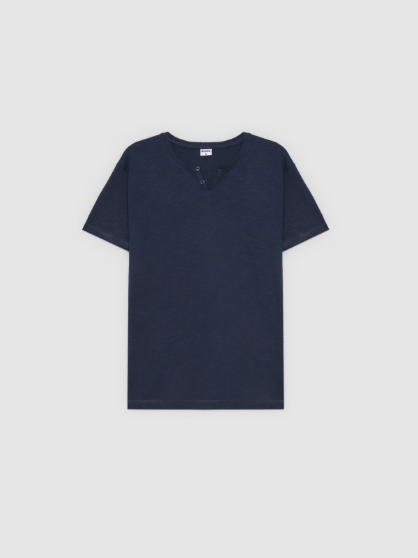  Camiseta básica azul marino vista frontal