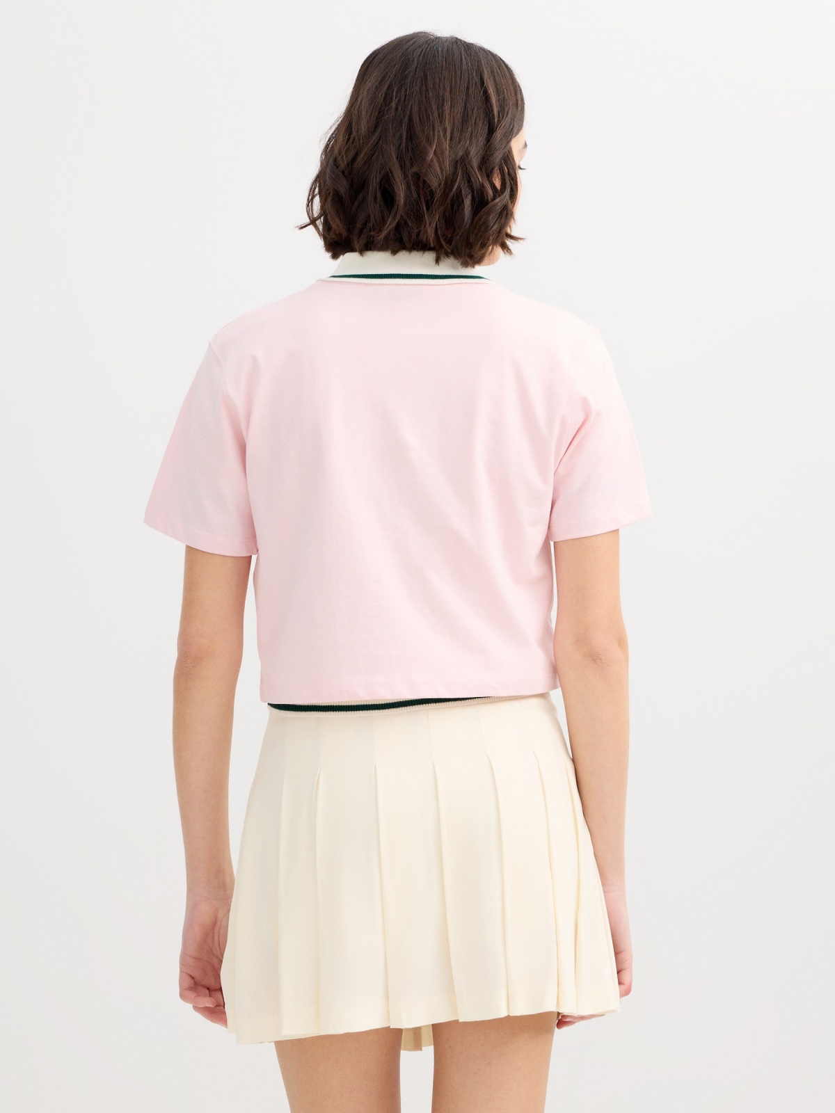 Brunch T-shirt light pink middle back view