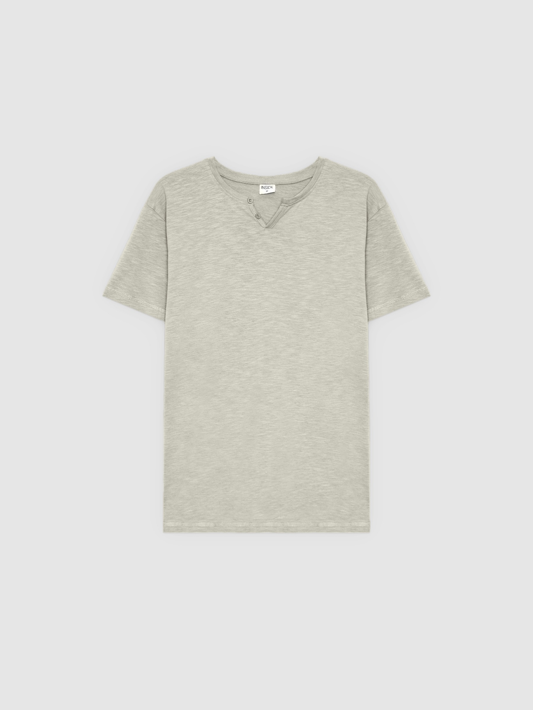 Basic t-shirt green middle front view