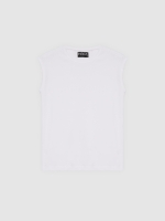 %Pto% Basic sleeveless shirt white front view