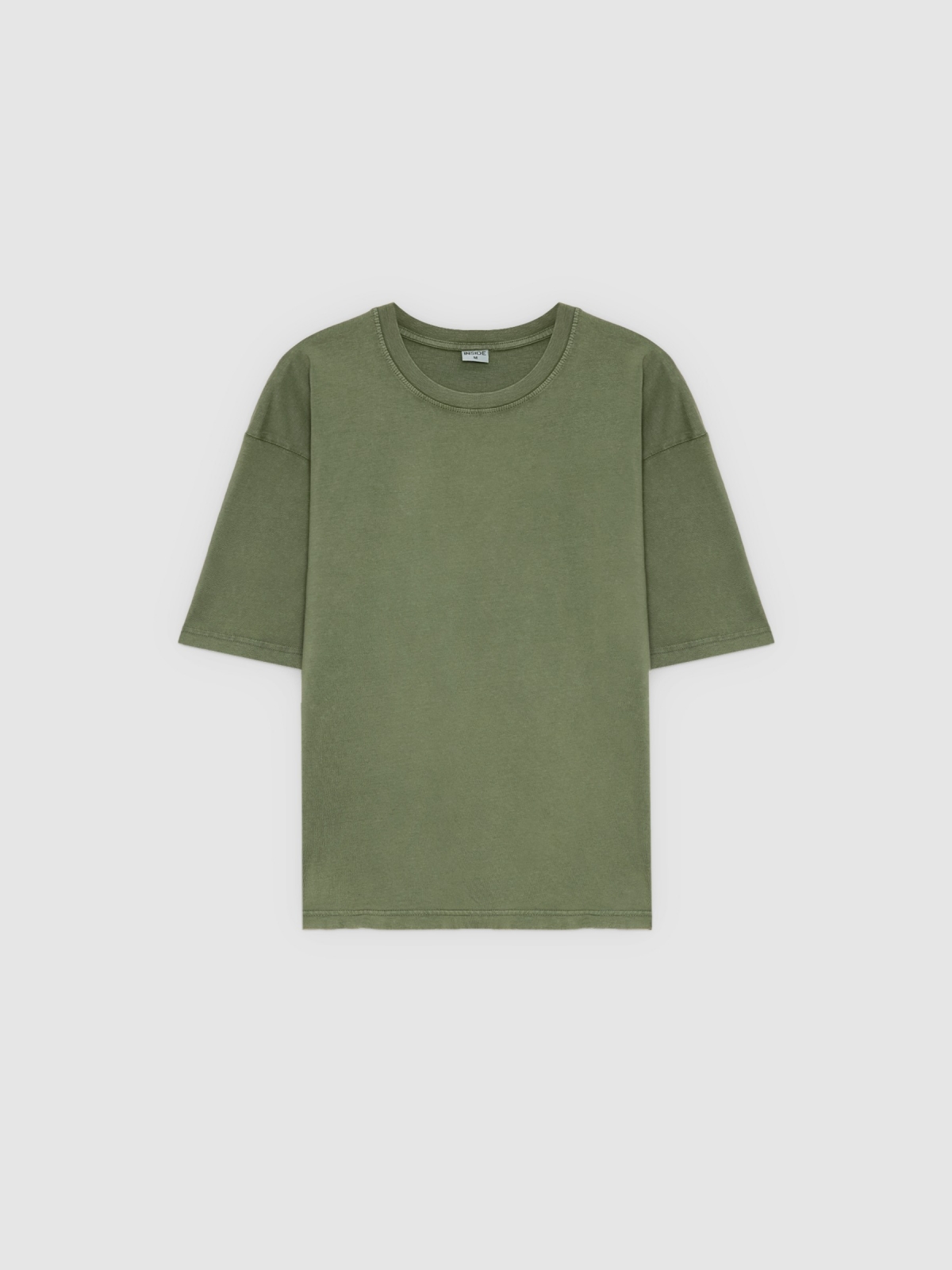 %Pto% Camiseta básica oversize verde vista frontal