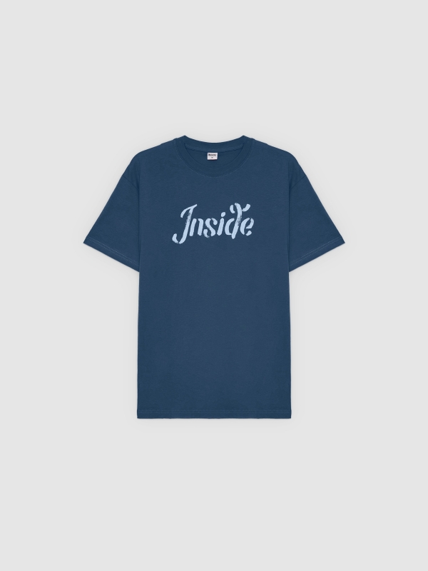  Camiseta Inside Manga Corta azul petróleo vista frontal