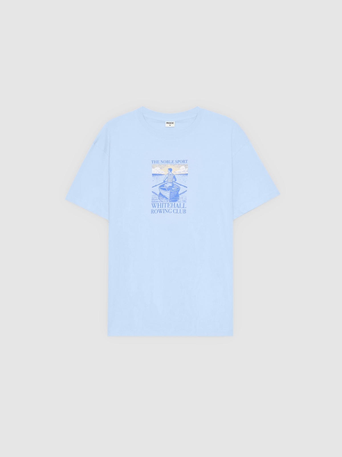 %Pto% Nautical Club Printed T-shirt light blue front view