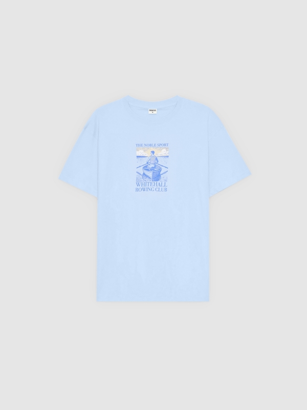  Nautical Club Printed T-shirt light blue front view