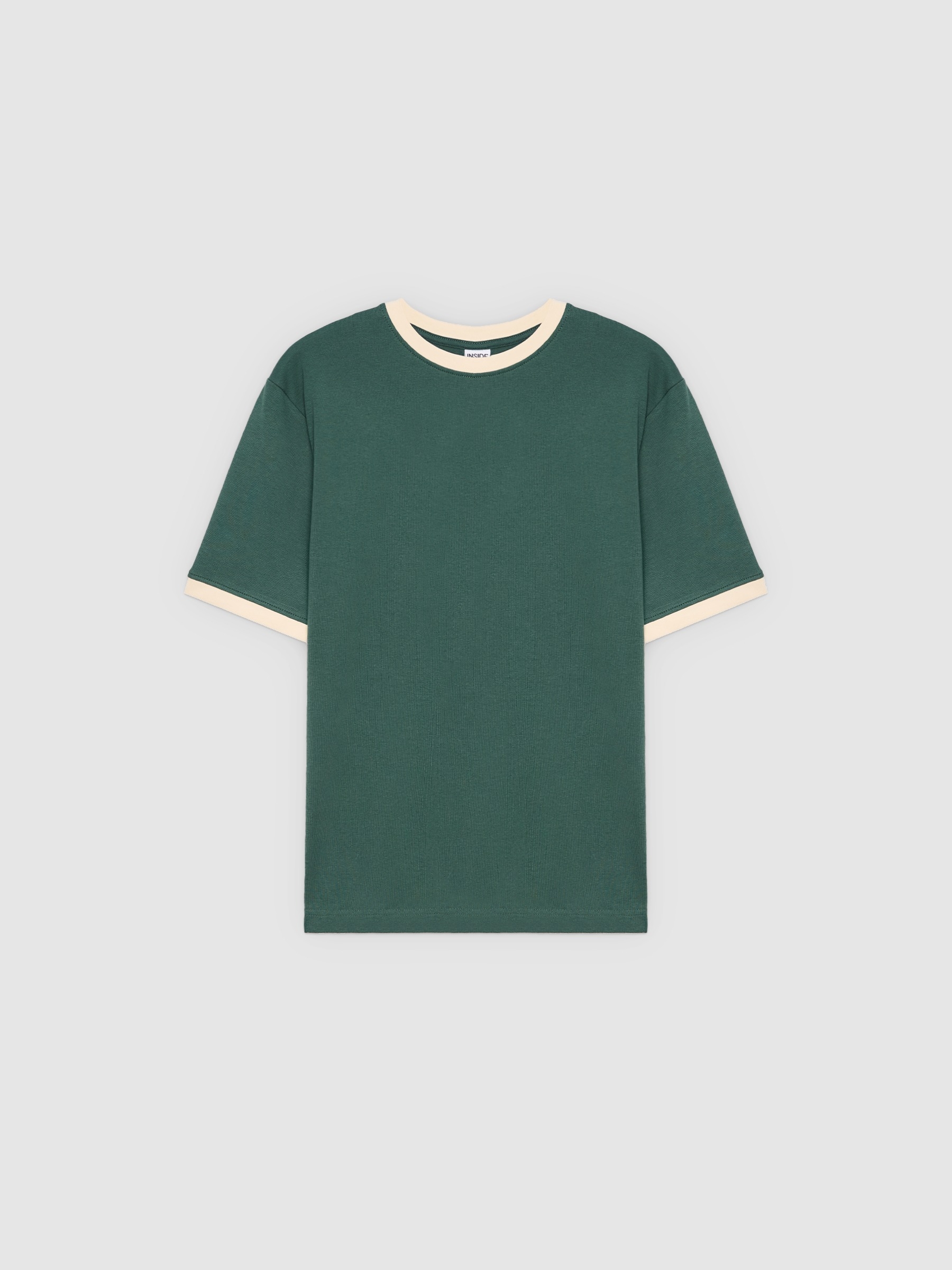  Camiseta Básica Cuello Redondo verde oscuro vista frontal