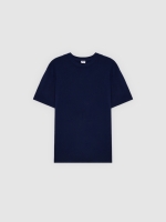 %Pto% Camiseta básica de manga curta azul vista frontal