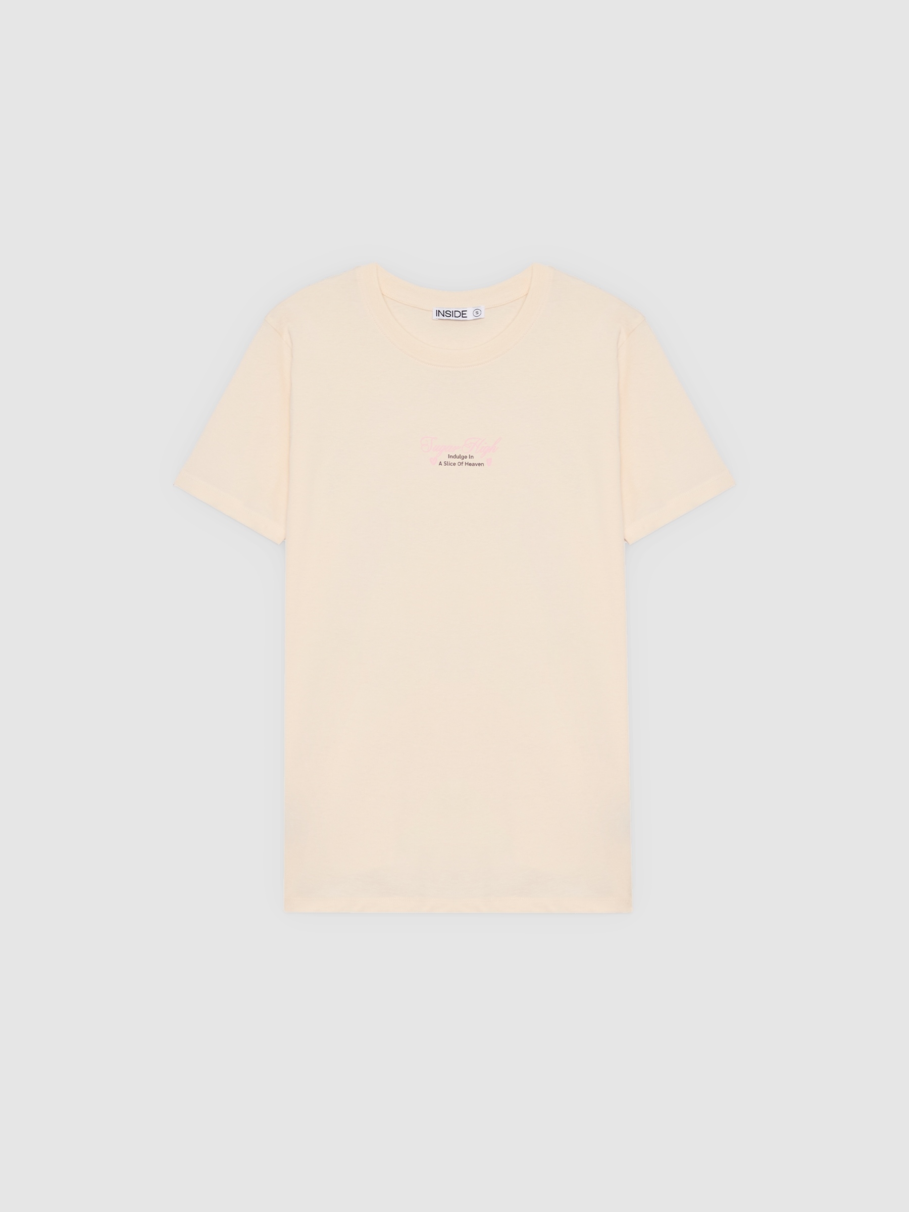  Camiseta Oversize Estampada crudo vista frontal