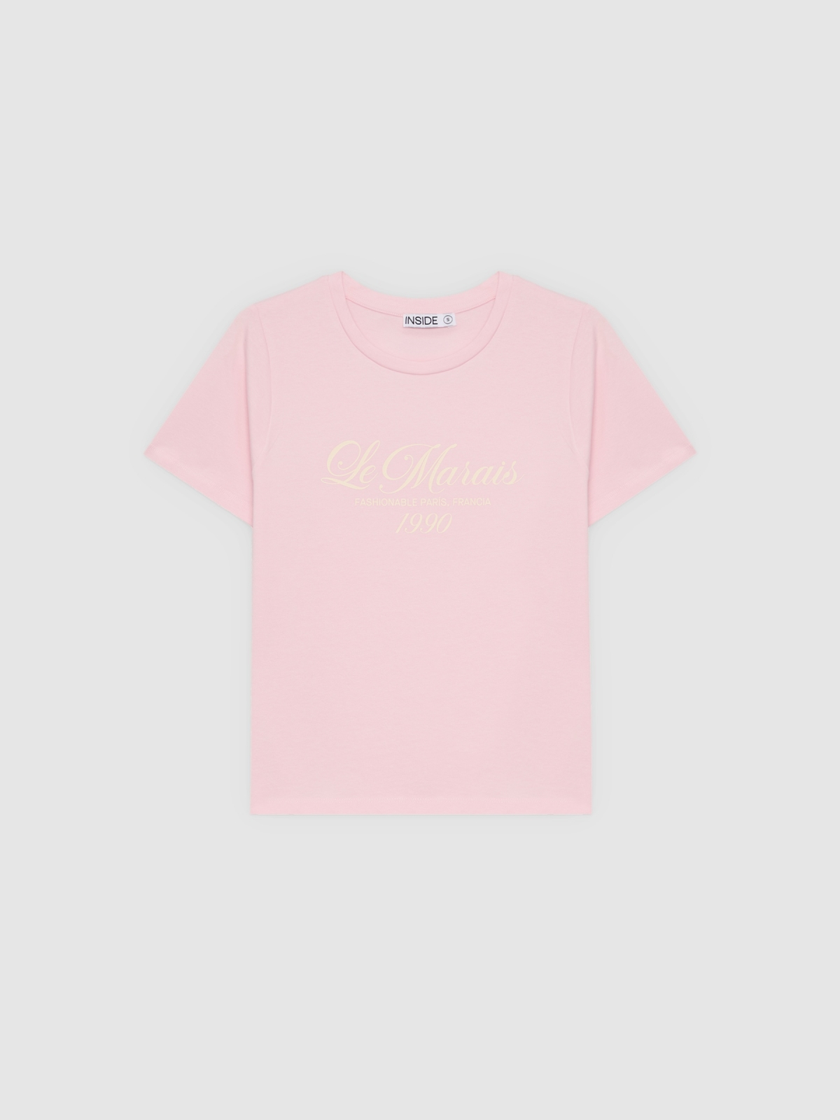 %Pto% Camiseta casual Le Marais rosa claro vista frontal