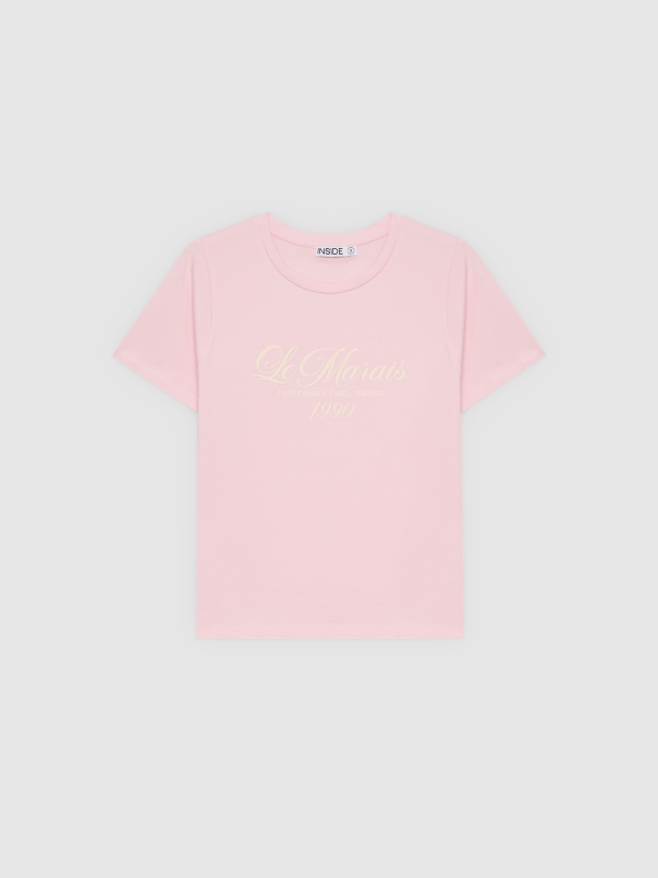  Camiseta casual Le Marais rosa claro vista frontal