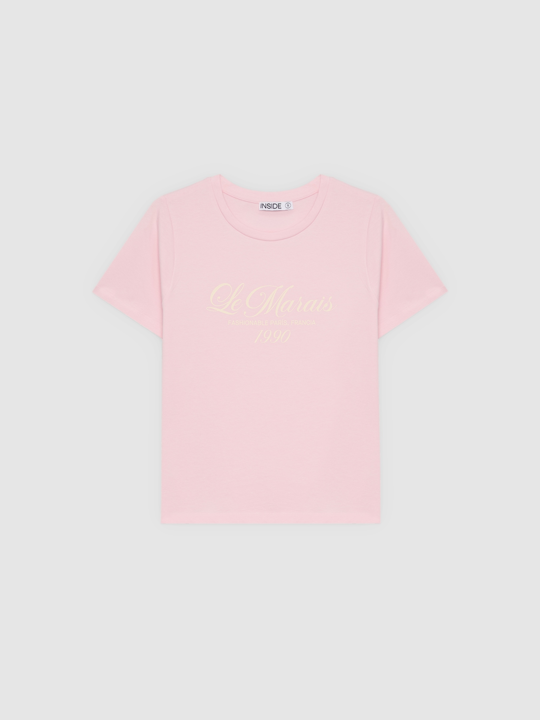  Camiseta casual Le Marais rosa claro vista frontal