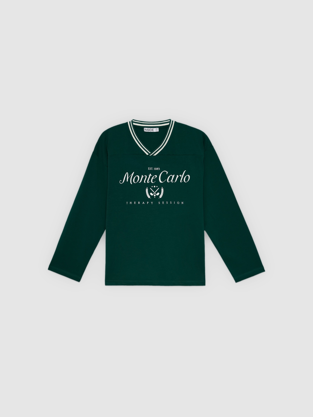 %Pto% Camiseta Monte Carlo algodón verde oscuro vista frontal