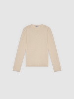 %Pto% Basic knit jersey round neck raw front view