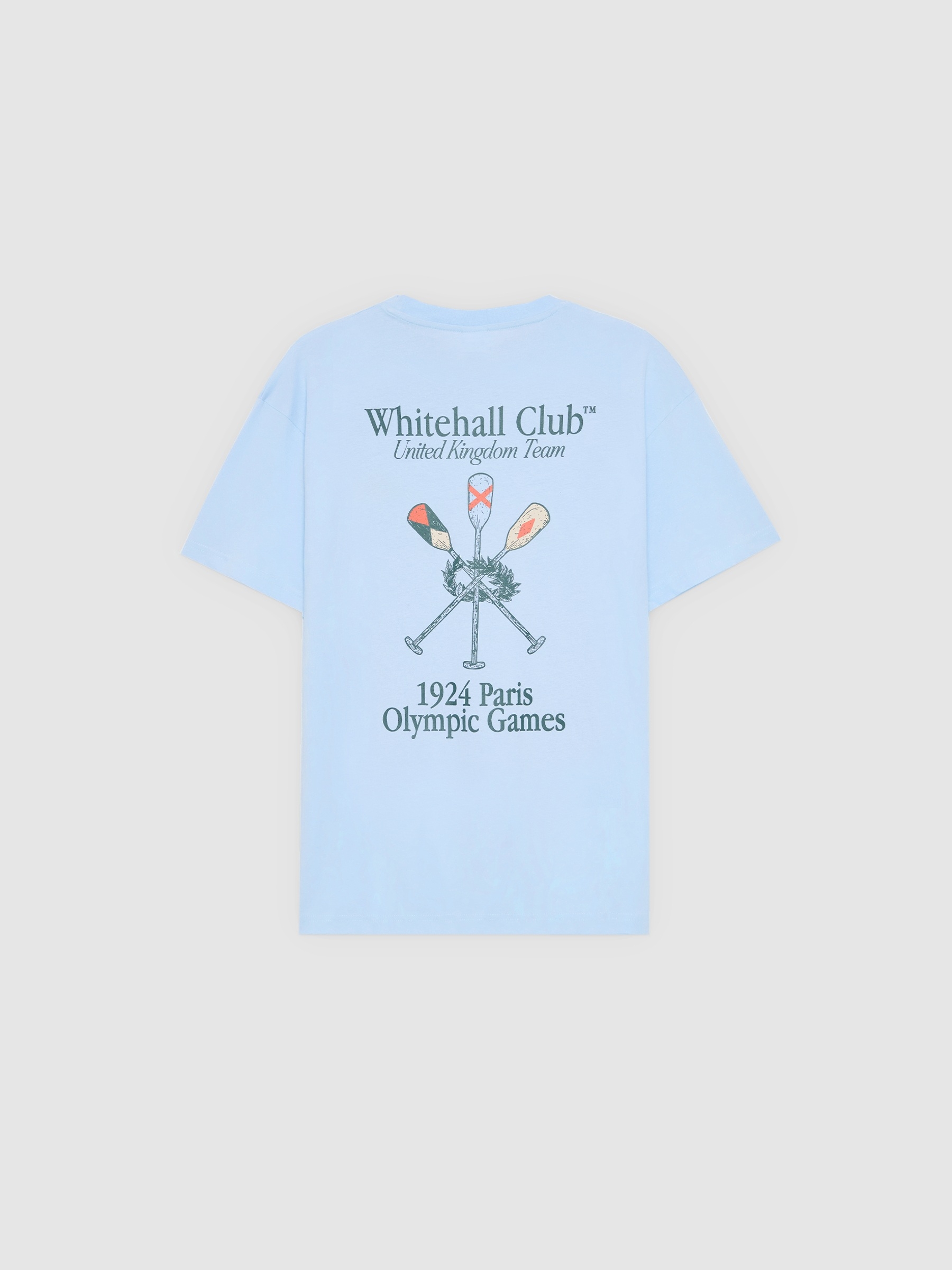  Camiseta Olympic Games azul claro vista frontal