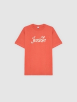 %Pto% Camiseta Inside Manga Curta terracota vista frontal