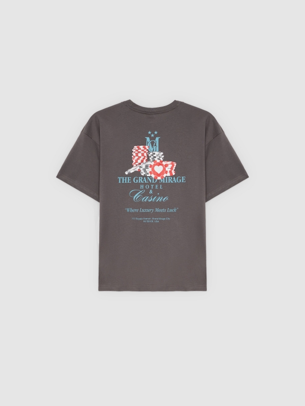 Camiseta Casino cinza vista traseira