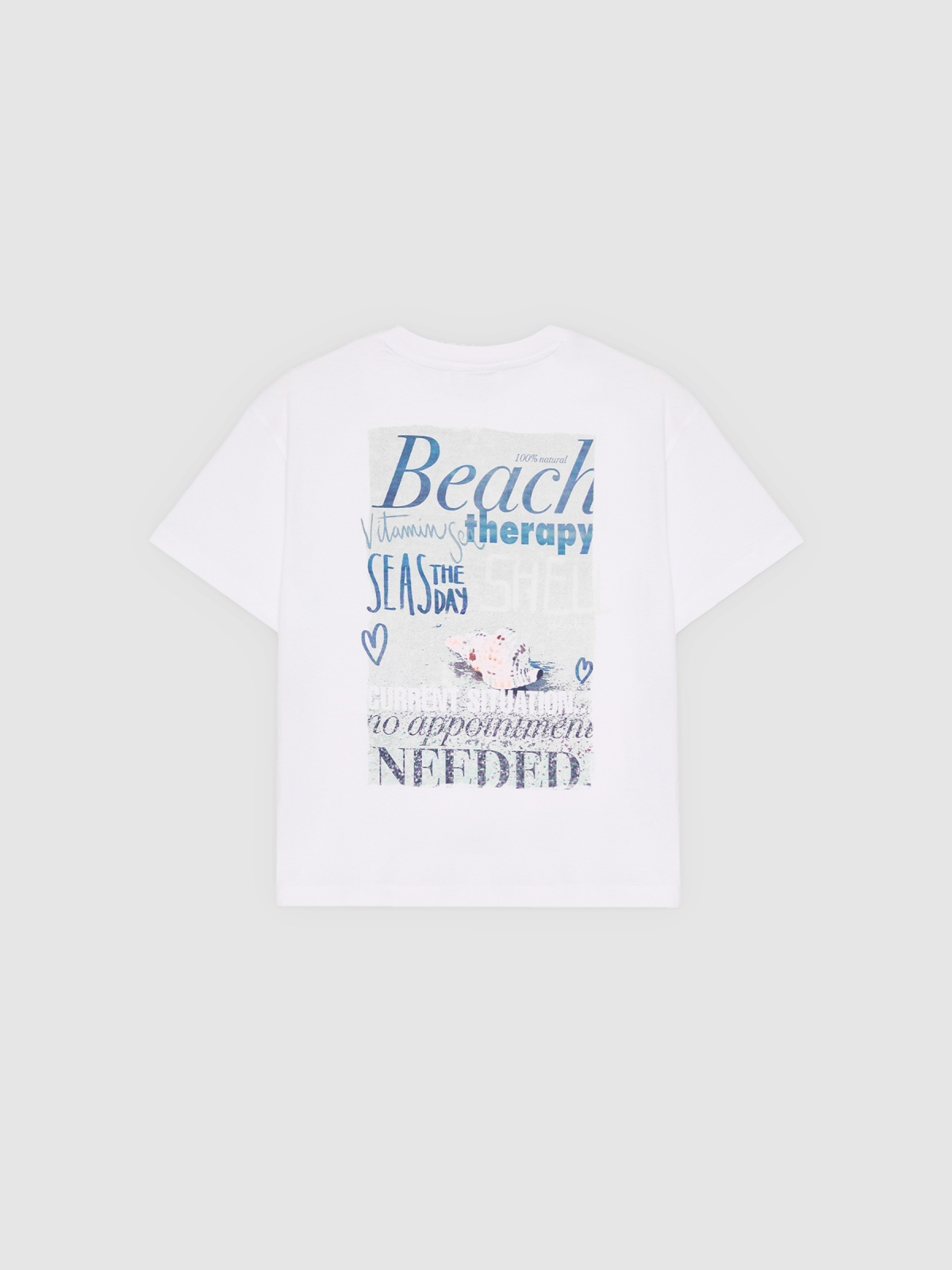 Camiseta Current Situation branco vista traseira