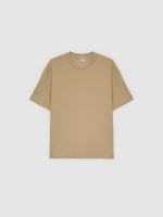 %Pto% Basic short-sleeve t-shirt beige front view