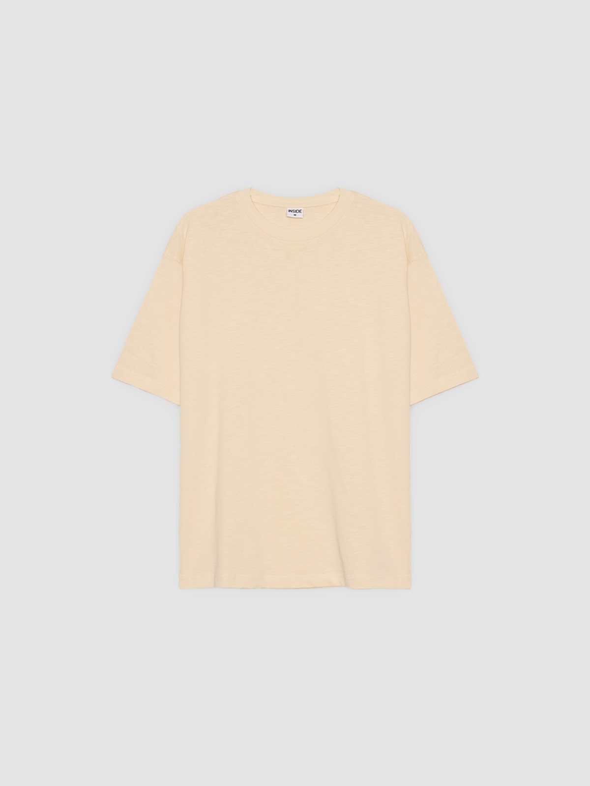 %Pto% Camiseta básica oversize cinza off white vista frontal