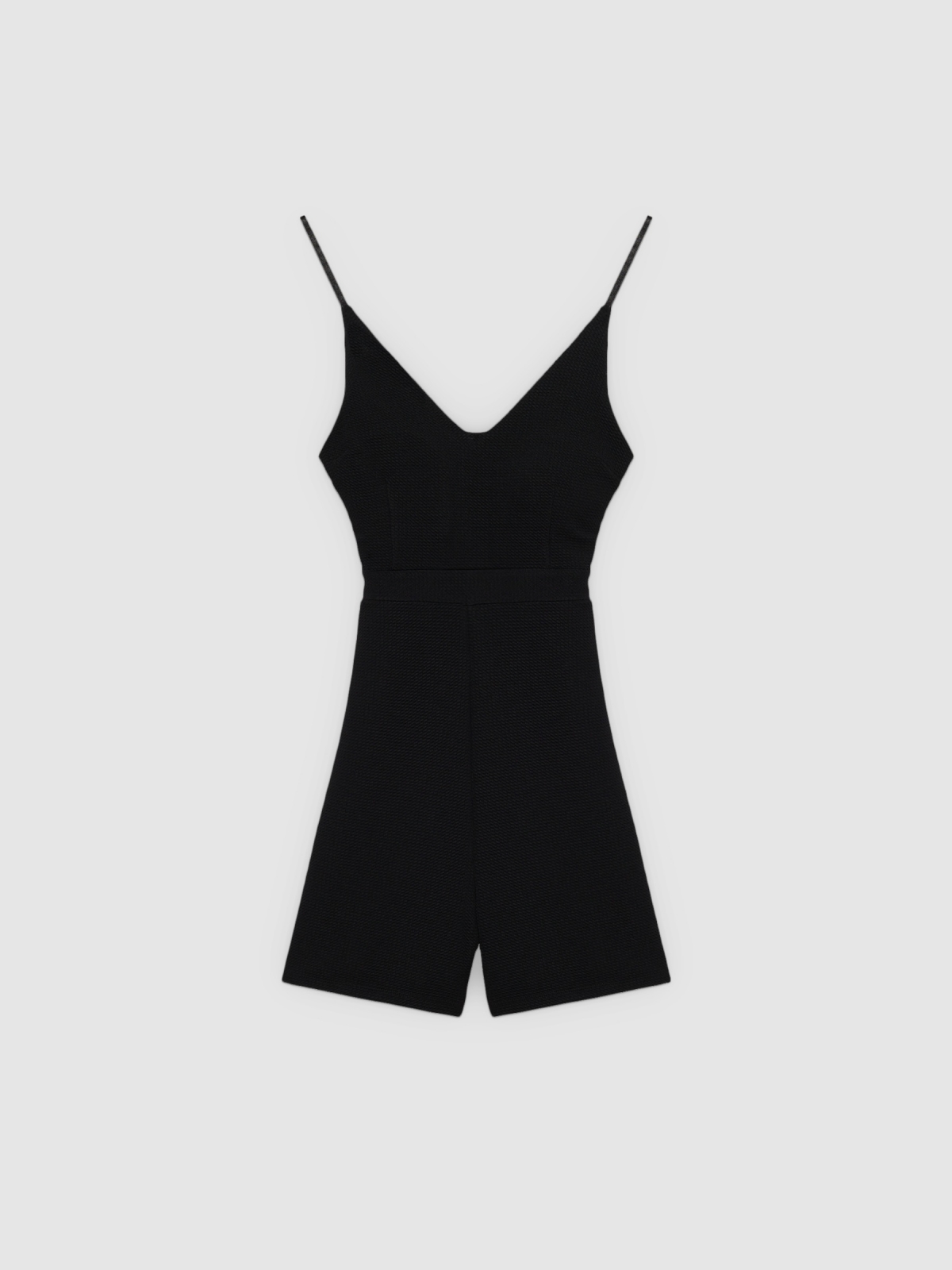%Pto% Flowing jumpsuit black front view