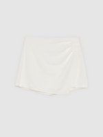 %Pto% Falda pantalón mini blanco vista frontal